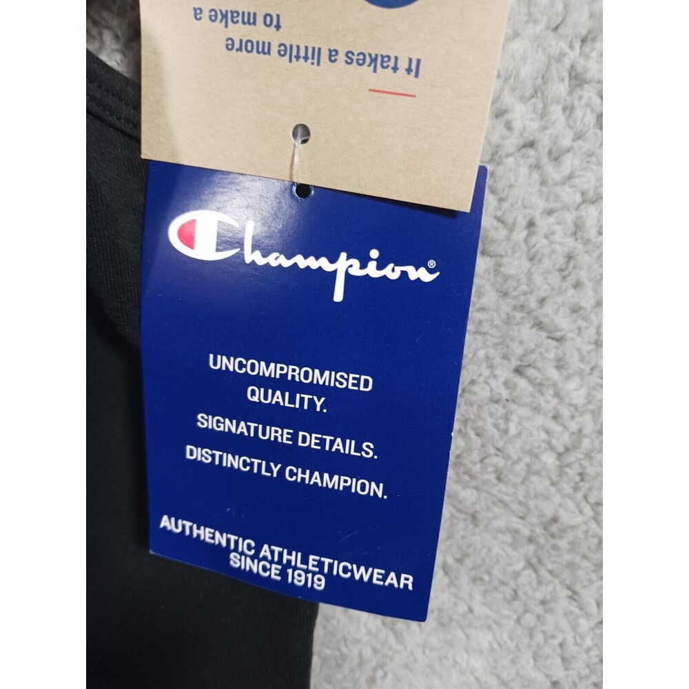 CHAMPION WOMEN'S SIZE MEDIUM BLACK ONE SHOULDER LOGO CROP TOP - Picture 5 of 13